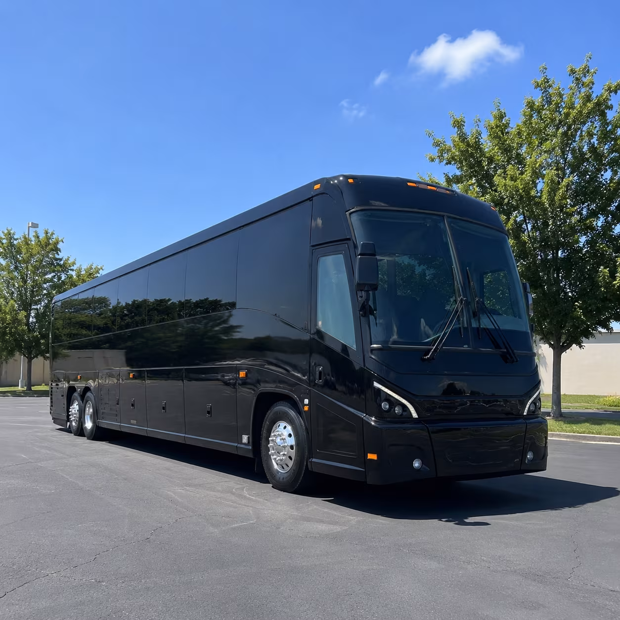 a charter bus makes arriving groups just as easy as departing ones