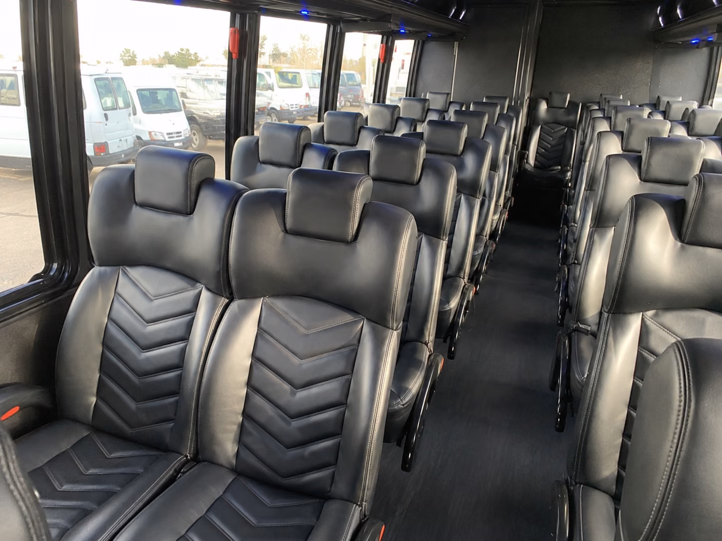 garden grove 18 passenger minibus interior