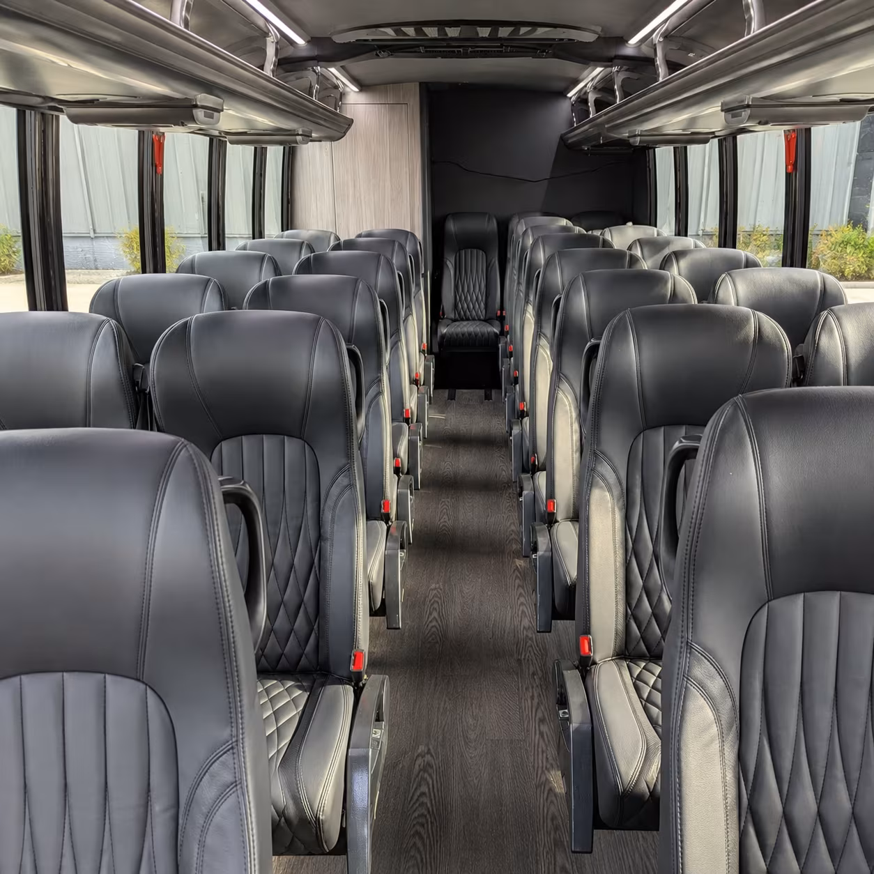 garden grove 28 passenger minibus interior