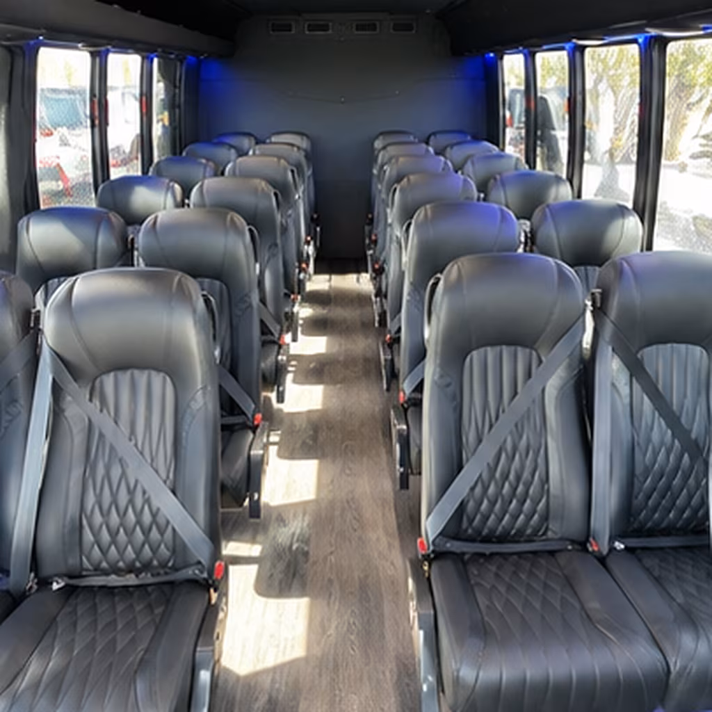 garden grove 30 passenger minibus inside