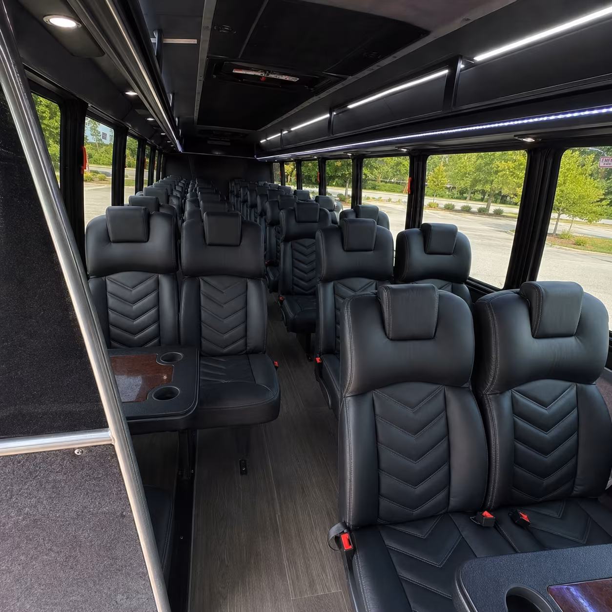 garden grove 35 passenger minibus interior