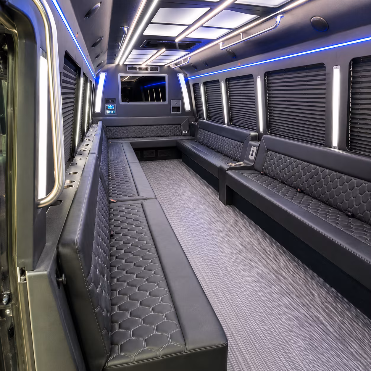 garden grove 40 passenger party bus interior