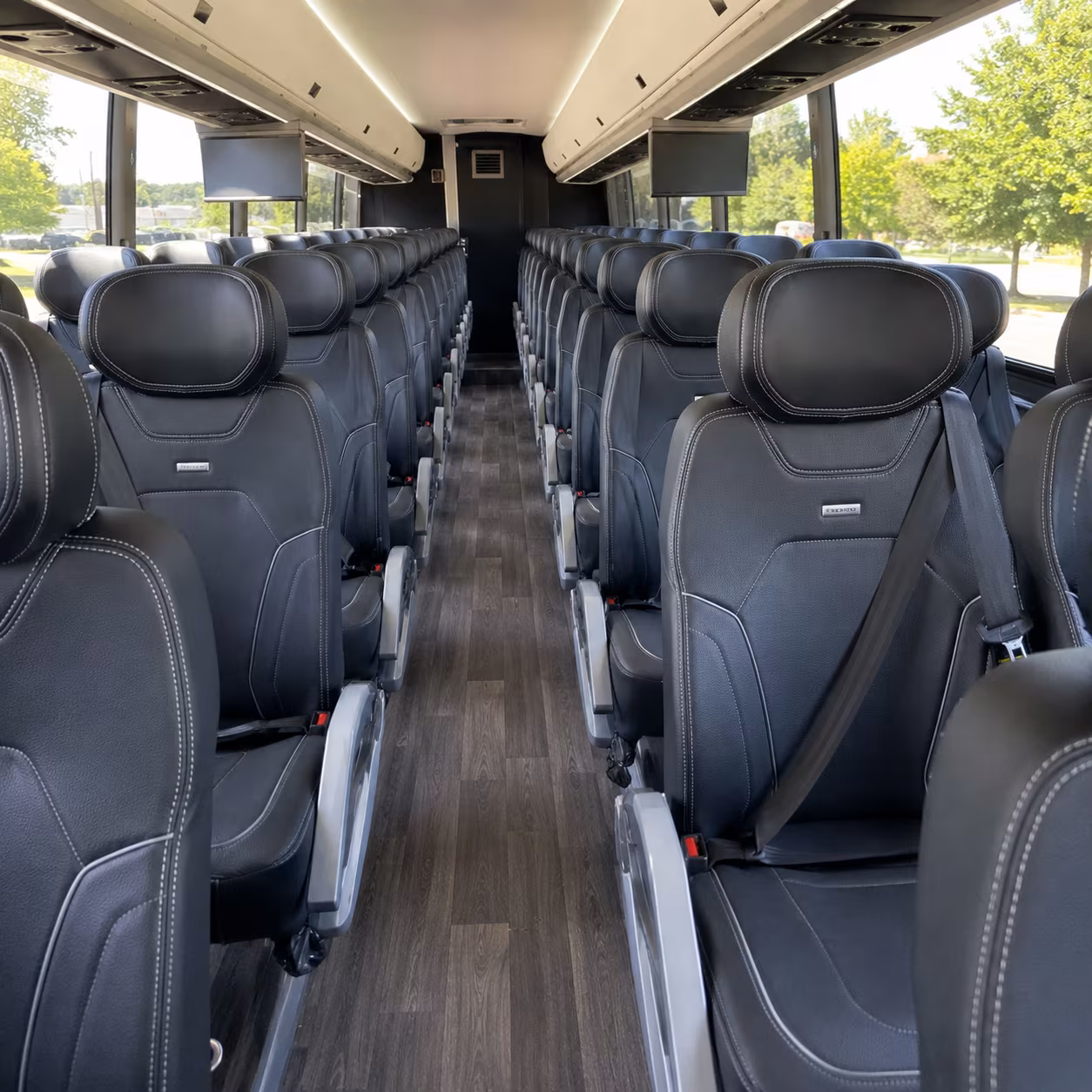garden grove 56 passenger charter bus interior